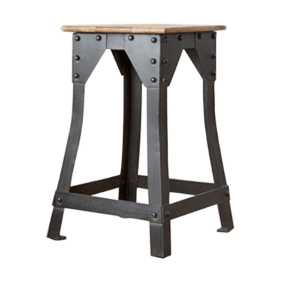 Industrie-stool-timber-seat