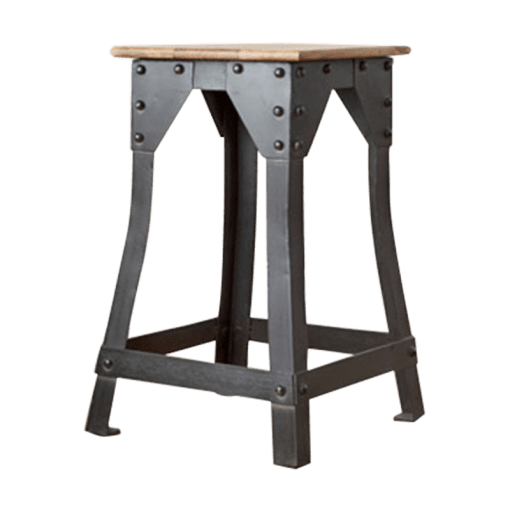 Industrie-stool-timber-seat