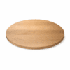 Round American white oak solid timber table top with natural finish