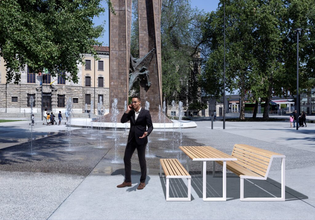 Urbantime VENTIQUATTRO H24 street furniture table for public spaces in Australia
