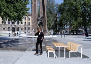Urbantime VENTIQUATTRO H24 street furniture table for public spaces in Australia