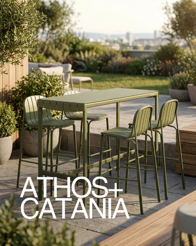 Garden set in reseda green - Athos and Catania - Zaneti