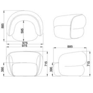 Cloud Lounge dimensions